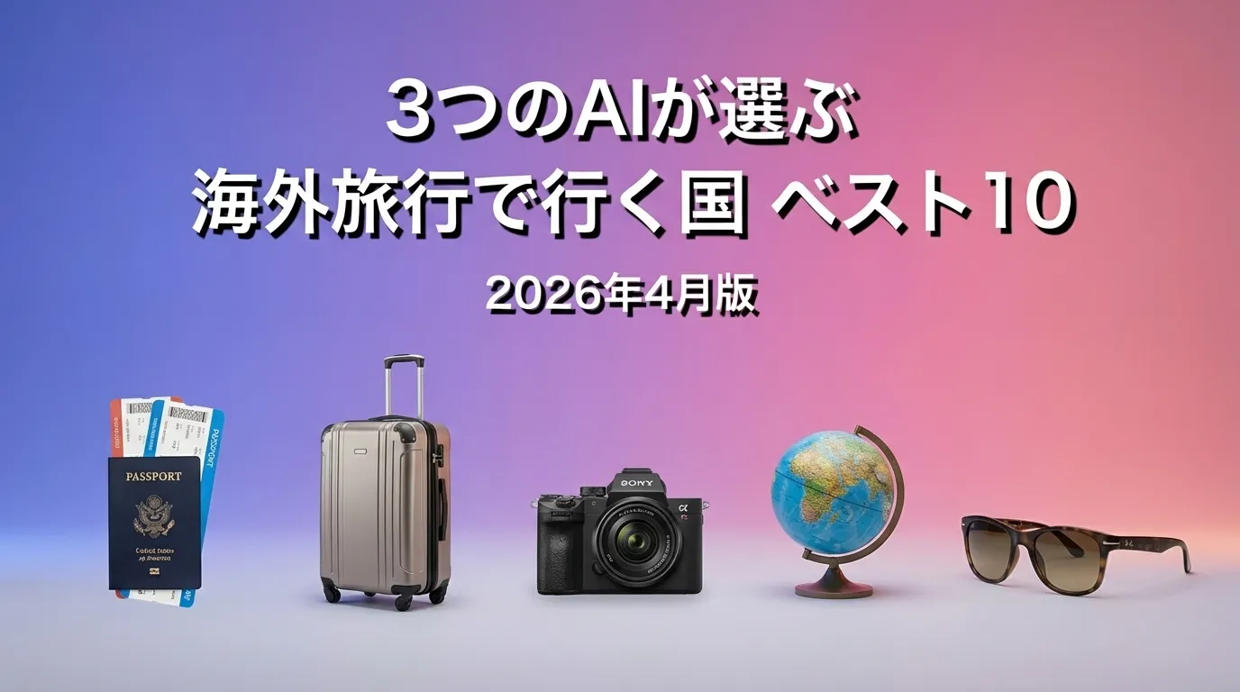 2026年6月版海外旅行で行く国おすすめAIランキング